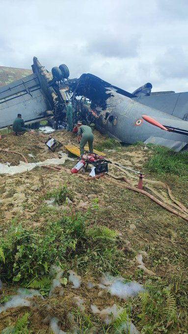 SikkimMedia's tweet photo. #Jorhat: An AN-32 aircraft of the Indian Air Force met with an accident today.

Further details are awaited. More information will be shared as it becomes available.

#IAF #AN32 #Jorhat https://t.co/eeW6HFh10H