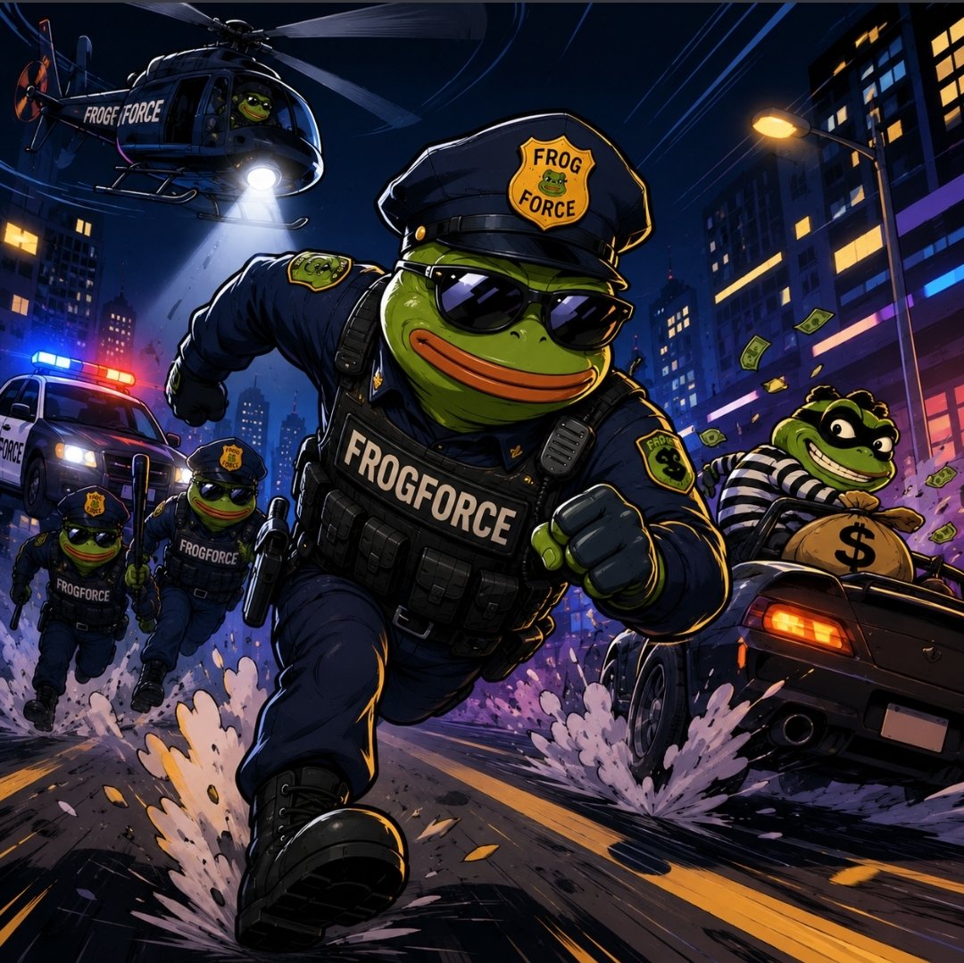 Cashcoin47's tweet photo. FROGFORCE IN ACTION 🚔

Chasing FUD.

Protecting the Pond.

Building the future.

🐸 One Force.

⚡ One Mission.

🚀 $FORCE 🌙 https://t.co/1JbqoC5Vkr