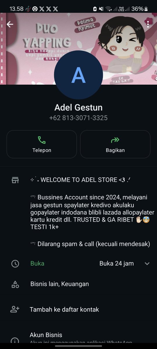 echanyz's tweet photo. @adelshyt sempet ganti uname tu orang tp udah deact terus pake nomor baru
@.adelivty
+6281330713325 https://t.co/6DJ1Pxg1sw