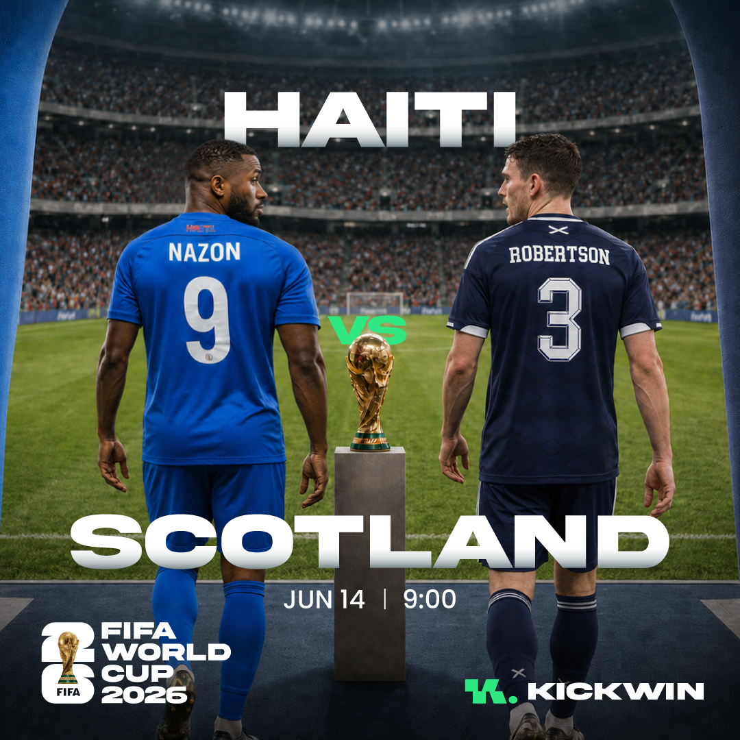 kickwincom's tweet photo. 4 matches. 4 stories. 1 more day of World Cup drama. 🌍⚽️

Can Brazil make a statement against Morocco? Can Scotland avoid an upset?
Follow every twist with Kickwin. 👊

#WorldCup2026 #Brazil #Morocco #Matchday #KickWin https://t.co/dyRpYHCpLW