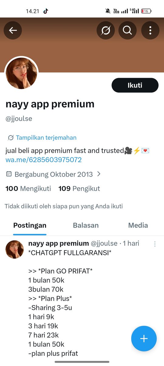 NoldiR71368's tweet photo. @abcddcba2020 @ryujinunesa Hati hati penipu guyss, app bermasalah ngilangg https://t.co/YWSNCG1syE