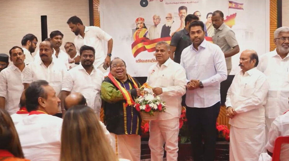 PrakazVijay_Of's tweet photo. 📸 | நடிகர் டி.எஸ்.ஆர். சீனிவாசன் இன்று (13.6.2026) சென்னை பனையூரில் வைத்து @TVKPartyHQ -வில் இணைந்தார்  ! https://t.co/QDZhLe0NU4