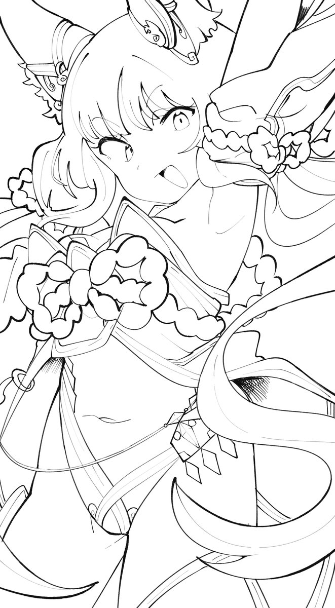 omunight's tweet photo. ニアの線画～
描いてて楽しい＾＾ https://t.co/CtwvSYsewg