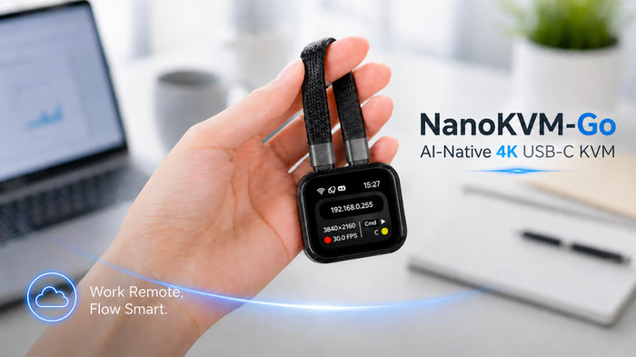allyiiii's tweet photo. Next leap for NanoKVM is LIVE: NanoKVM-Go 4K USB-C hardware KVM.
Full remote power + bare-metal recovery, zero bulky setup. Software remote tools can’t save crashed offline machines — this one can.
#Homelab #ITInfrastructure https://t.co/KQMuHroHgi