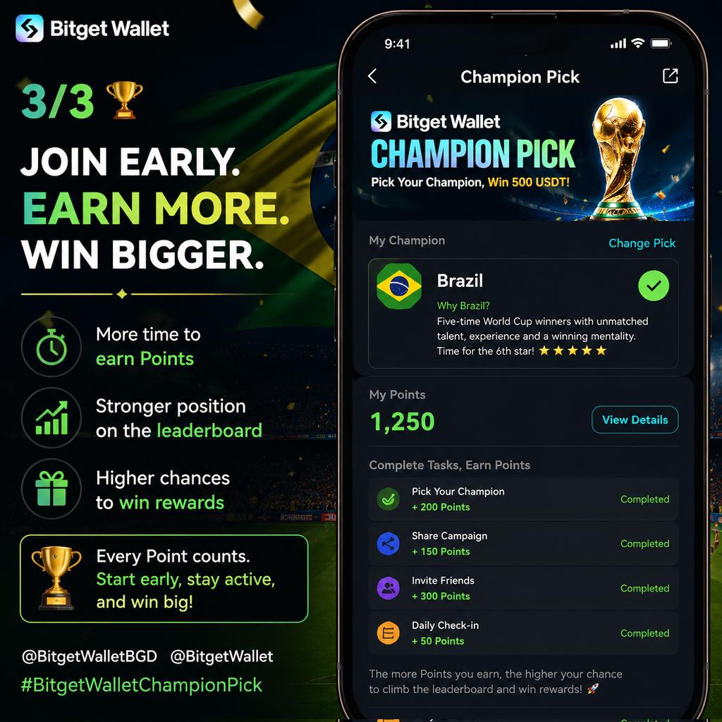Mighty1284518's tweet photo. 3/3 🚀🏆

I joined early to maximize my chances.

More time means more Points, stronger engagement, and a better shot at climbing the leaderboard. Every Point brings you one step closer to the rewards.

Start early. 

@BitgetWalletBGD @BitgetWallet

#BitgetWalletChampionPick https://t.co/YZjWvRE2AY