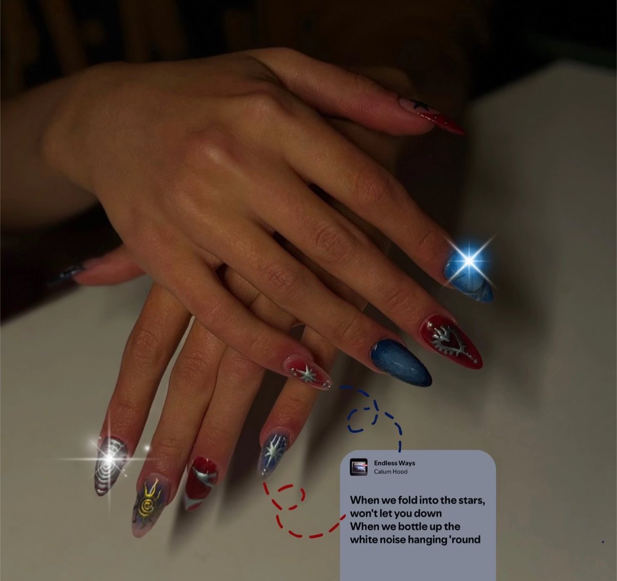 vettel5badg3r's tweet photo. One year of the album that changed my life! happy birthday Order chaos Order, thankyou @Calum5SOS for creating the most beautiful piece of art💙 
(here’s my art inspired by pure art) #calumhood #5sos #5secondsofsummer #orderchaosorder #everyonesastar https://t.co/18GWV63mw6