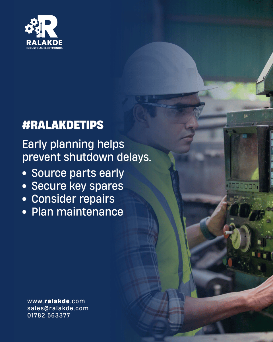 plchub's tweet photo. Summer shutdown success starts with early planning. Secure critical parts, schedule maintenance, and reduce downtime risks before the shutdown begins. Contact Ralakde for support.
#automationparts #automation #automationsystems #factory #ralakdeautomation https://t.co/vsgTGKCwLh