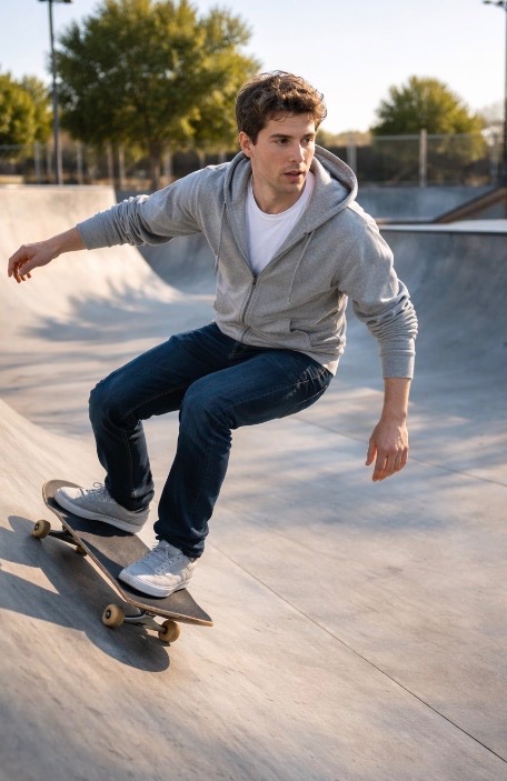 Sam Altman Skateboarding in Empty Park