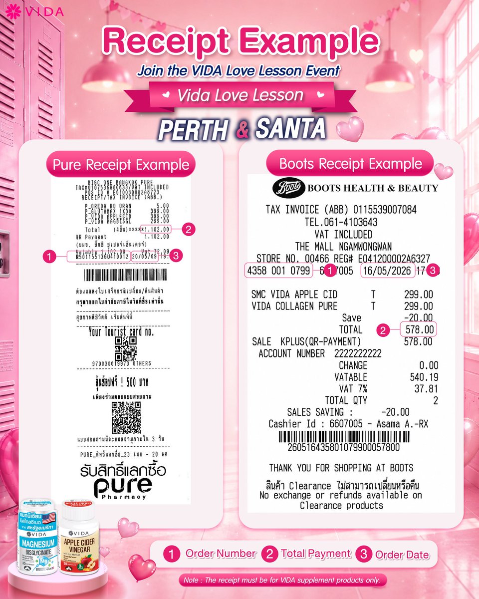 Vidathailand's tweet photo. Example of How to Submit Your Receipt 🧾

📲 Click the link to register: https://t.co/bAVH2tRdJH

#VidaThailand  #VIDAxPerthSanta #เปิดห้องเรียนVIDA #PerthSanta #เพิร์ธแซนต้า #PerthTanapon #Santapp https://t.co/NbR4RVn9pS
