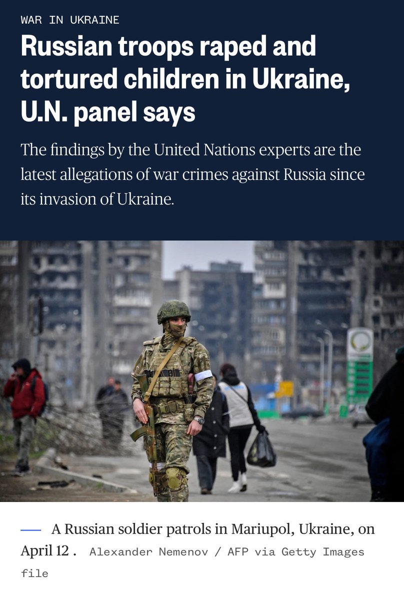 KramarenkoMari3's tweet photo. The United Nations officially added russian armed and security forces to its annual blacklist of parties credibly suspected of committing conflict-related sexual violence in Ukraine. The UN's designation follows the verification of hundreds of severe abuses primarily targeting Ukrainian prisoners of war and civilian detainees.

The UN Human Rights Monitoring Mission in Ukraine verified 310 cases of conflict-related sexual violence. Documented atrocities include rape, gang rape, genital mutilation, forced nudity, and electric shocks. 

 While overwhelmingly targeted at men, the victims documented by the UN also include 26 women and four girls.

The majority of the verified instances of sexual violence occurred inside russia or russian-occupied territories of Ukraine, predominantly used as a weapon to humiliate, punish, or extract confessions from prisoners.

russian culture