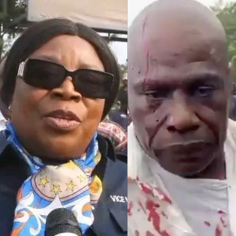 7uneCd's tweet photo. #RDC : La vice-ministre de l’Intérieur, Eugénie Tshiela Kamba, conteste les accusations de répression lors de la manifestation de l’opposition à Kinshasa. Selon elle, les images de sang largement relayées sur les réseaux sociaux proviendraient de sang de chèvres et de moutons transporté dans des bouteilles par certains manifestants.

Elle affirme qu’aucun tir à balles réelles n’a été enregistré et dénonce ce qu’elle qualifie de « montage » et de « scénario » visant à induire l’opinion publique en erreur.