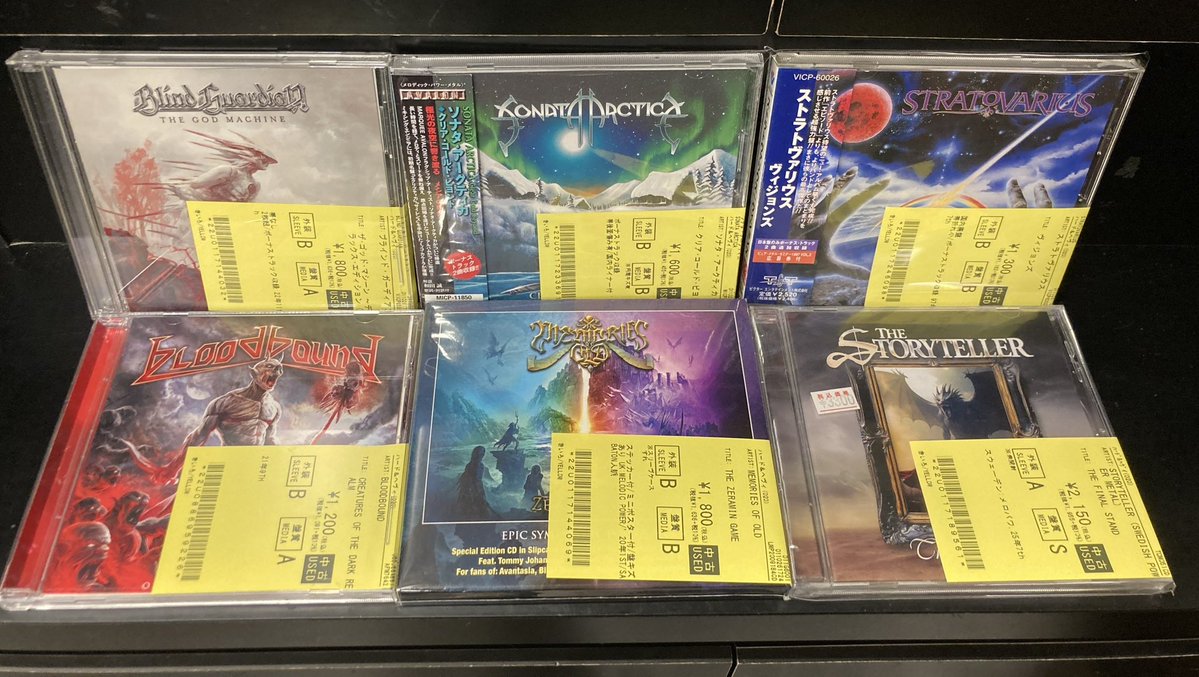 ✨中古品新着情報✨ BLIND GUARDIAN、DARK MOOR、SONATA ARCTICA等の