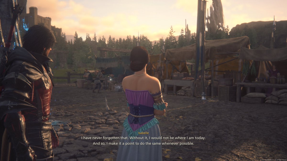 akiriith's tweet photo. Isn't it horrible how the biggest fantasy of this game is this? How an act of kindness makes you wanna do the same? The dream that if everyone does this we can change the world? This is the dev's hope, what Cid (both of them) embodies. https://t.co/b3L3zkZdv1