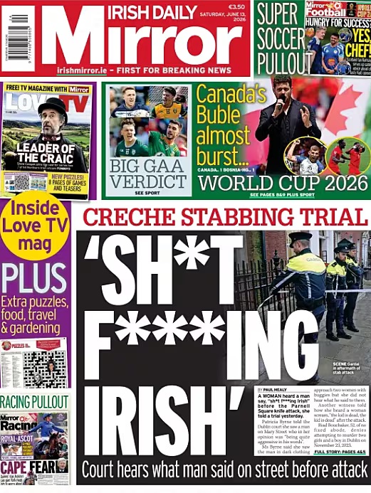 nwl88444048's tweet photo. "Shit Irish. Shit Fucking Irish"

Quite brave (and probably "decidedly unhelpful" in Taoiseach Micheal Martin parlance) for the Mirror today to report on its frontpage today, the comments by the Parnell Square accused, as revealed in court yesterday.

Riad Bouchaker denies all charges; trial continiues.