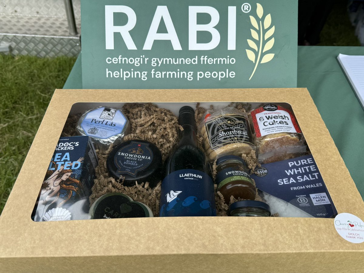AlwynJenkins's tweet photo. @RABIcharity  we are in @sioe_abershow next to @NFUCymru stand. 
Come over and see us and buy a Raffle for a chance to win a Luxury Welsh Hamper. https://t.co/pqvevjc1gY