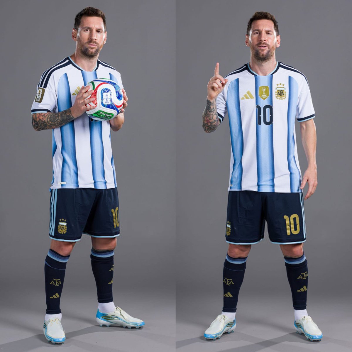 Boat_SV's tweet photo. 🚨 Leo Messi has completed his official World Cup photoshoot and looks ready for the tournament. 🐐 https://t.co/9n9lOAitbf