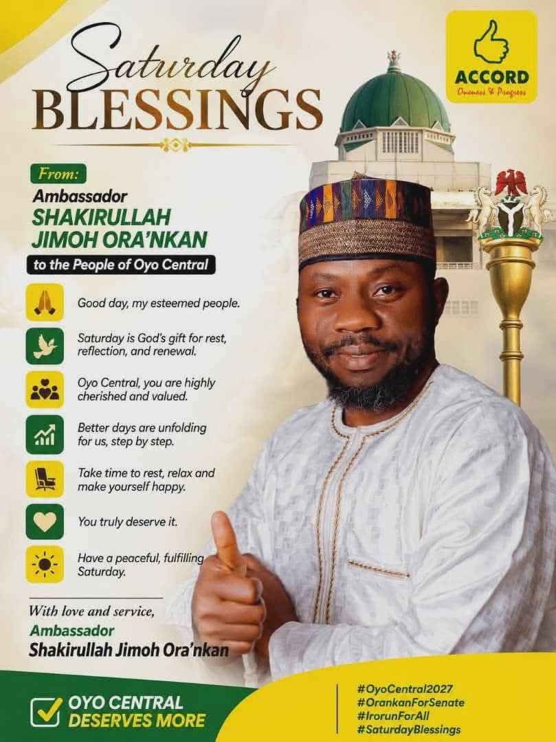 OyoMandate's tweet photo. Amb. Shakirullahi Jimoh Orankan for Oyo Central Senatorial District 🤝 https://t.co/XzflipxPLX