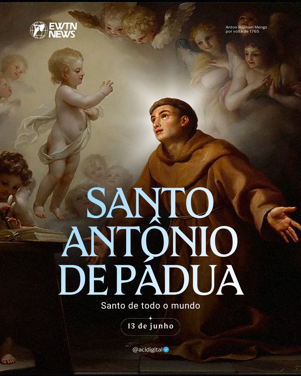 acidigital's tweet photo. Hoje (13), a Igreja celebra a festa de um dos santos mais conhecidos e venerados no mundo, santo Antônio de Pádua, também chamado santo Antônio de Lisboa, cidade onde nasceu. Segundo a tradição, ele é invocado para encontrar objetos perdidos, o que se deve a um problema que teve com um noviço, e ainda como o santo casamenteiro, devido à ajuda dada a uma jovem pobre. 

Foi declarado Doutor da Igreja por Pio XII em 1946, ficando conhecido como o “Doutor do Evangelho”.

Santo Antônio nasceu em Portugal em 1195 em uma família nobre. Desde criança, consagrou-se à Santíssima Virgem. Em sua juventude, foi atacado por paixões sensuais, mas com a ajuda de Deus as dominou, encontrando sua força nas visitas ao Santíssimo Sacramento.

Foi admitido nos franciscanos no início de 1221, participou em Assis do capítulo geral da ordem desse ano e, mais tarde, foi enviado para pregar em várias cidades, obtendo um grande êxito na conversão dos hereges.

Como as pessoas procuravam estar perto dele e alguns arrancavam pedaços de seu hábito, foi designado um grupo de homens para protegê-lo após os sermões. Às vezes, pregava em praças e mercados. Bastava sua presença para que os pecadores caíssem de joelhos a seus pés.

Mudou-se para Pádua, onde havia trabalhado anteriormente. Denunciou e combateu o vício da usura, mas gradualmente a saúde de santo Antônio foi se deteriorando e se retirou para descansar na floresta. Sentindo que sua vida estava chegando ao fim, pediu para voltar para Pádua, mas só chegou aos limites da cidade.

Em 13 de junho de 1231, recebeu os últimos sacramentos, entoou um canto à Virgem e antes de partir para a Casa do Pai, disse sorrindo: “Vejo vindo Nosso Senhor”.

Foi canonizado pelo papa Gregório IX, sem que tivesse transcorrido um ano de sua morte. E foi declarado Doutor da Igreja pelo papa Pio XII.

Um homem desafiou santo Antônio a provar que Jesus estava na Eucaristia e deixou sem comer por três dias sua mula. Levou o animal ao templo e mostrou-lhe um pasto fresco, mas a mula escolheu ir com o santo, que estava ao lado com uma hóstia consagrada, e ajoelhou-se.

Santo Antônio, rogai por nós! 🙏

📌 Siga @acidigital para mais conteúdo católico.