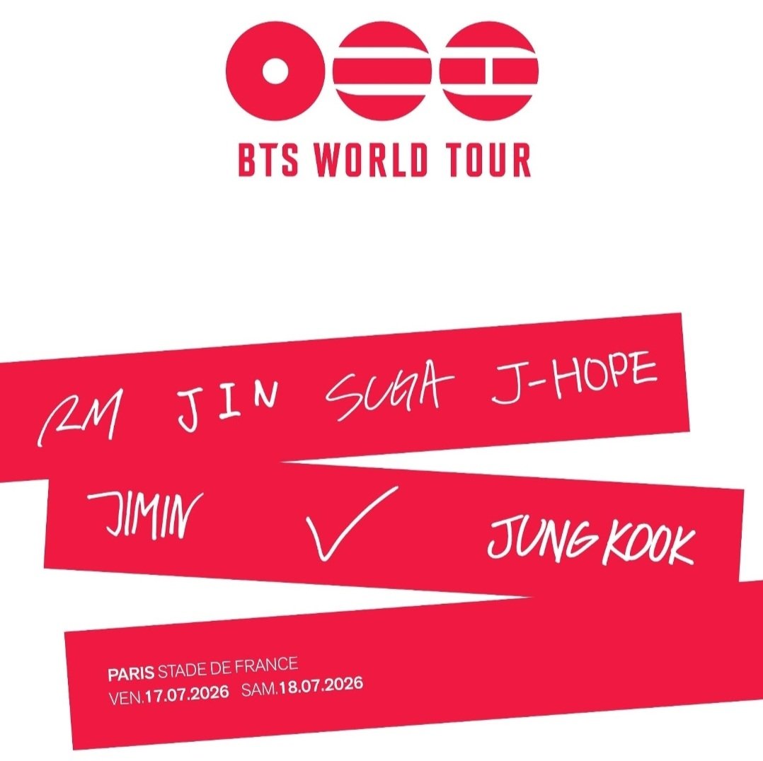 BTSFRANCE_'s tweet photo. CONCERT | ARIRANG TOUR • BTS

Les concerts à Paris approchent !
Êtes-vous prêts ARMY ? 🤩

En attendant, on vous a préparé les fanchants (romanisés) des chansons qui seront performées lors des concerts et que vous pouvez retrouver à la suite de ce thread 😉

On compte sur vous pour les apprendre et montrer à BTS que les français savent toujours autant donner de la voix 🔥

Vous pouvez également retrouver les fanchants ici :
🔗 https://t.co/qTiYpIlA0y

#BTS @BTS_twt #BTS_WORLDTOUR_ARIRANG #BTSinParis