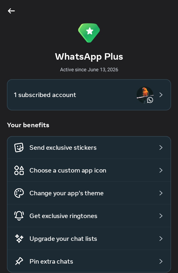 izziboye's tweet photo. WhatsApp Plus subscription is now rolling out to more users. Would you pay to use WhatsApp? Are the extra features worth it? https://t.co/e60CAWqpUI