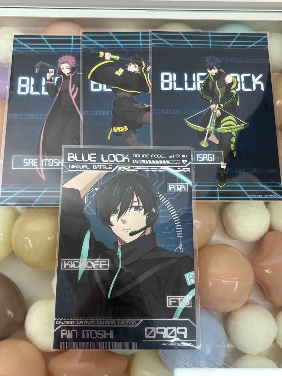 asaga_kita's tweet photo. 【交換】 ブルーロック ブルロ FavoteriA ファボテリア Virtual Battle 特典

譲:凛　冴　蜂楽　潔

求:レア冴、ノーマル凛

本日池袋にて手渡し可能です。
お気軽にお声掛けください。よろしくお願いします。 https://t.co/vjGKKFifCR
