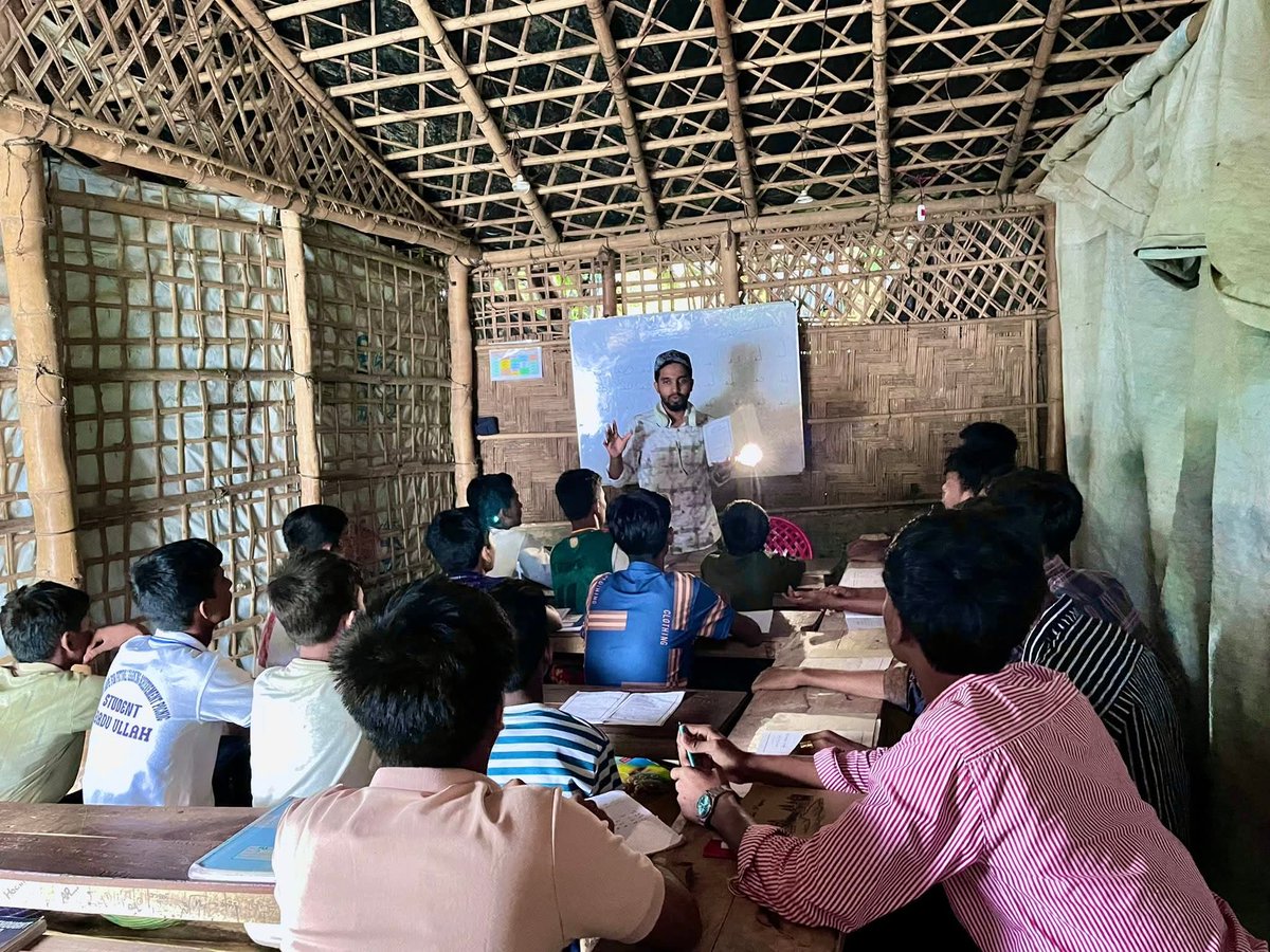 RNEBOFFICIAL's tweet photo. Date: 13 June 2026

Today we visited a community based school, namely Life Destination High School, where the Rohingya language is being taught.
We are pleased to witness the school’s commitment to preserving and promoting the Rohingya mother tongue through education. https://t.co/5VtIIvnc7v