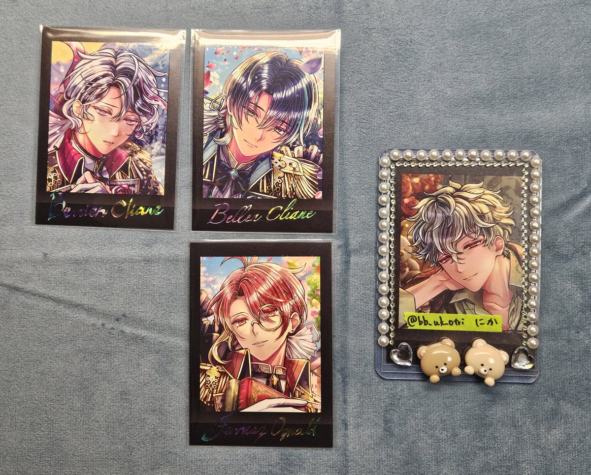 bb_uk_otri's tweet photo. 【交換】
悪魔執事と黒い猫 あくねこ ぱしゃこれPremium 3弾

譲）ベリアン、ロノ、バスティン、フェネス、ルカス、ナック、ラムリ、ミヤジ、テディ、ベレン、シロ
(1枚目ホロ)

求）同弾ハナマル

ꕤNは黒枠⇆茶枠の交換可
ꕤホロはホロ同士(黒枠のみ)
ꕤ郵送 or プロフィール記載日時手渡し可能 https://t.co/8RwTvI1kY4
