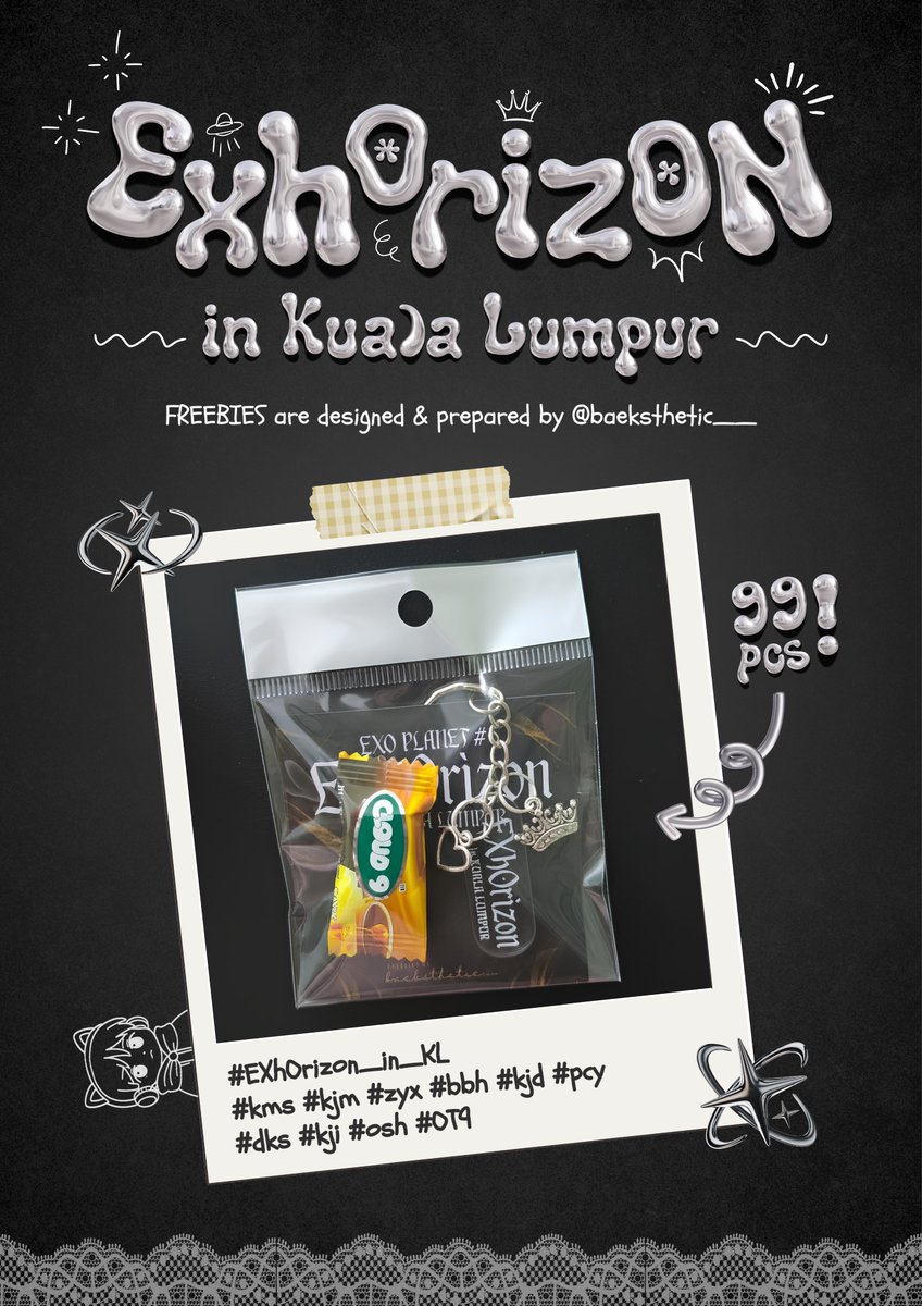 baeksthetic__'s tweet photo. EXhOrizon in KL ~ᡣ𐭩 •｡ꪆৎ ˚⋅
Freebies by @baeksthetic__

➺  FCFS (99 pcs available)
➺  Just come &amp; say "Hi!" 
➺  I'll be at the venue around 10.00 am
➺  1 exoL = 1 freebie
➺  RT, like &amp; tag are welcomed

See you there, Merries ◝(˶˃ ᵕ ˂˶) ◜♡
#EXOinKL #EXhOrizoninKL https://t.co/xm4sJv2Hmh
