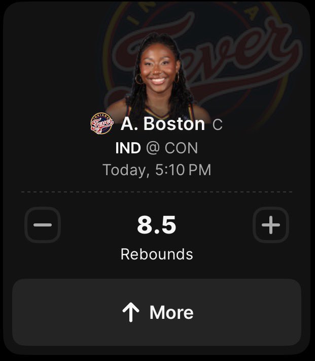 StatDoctorMD's tweet photo. 🚨 WNBA PLAY OF THE DAY 🚨

Aliyah Boston OVER 8.5 rebounds ‼️

Thanks @Pick6 for the WNBA BOOST 🤝

Find the full slip over on @Winible, use code DOCISBACK for a FREE MONTH: https://t.co/ierkg2U95V https://t.co/s4M5OSQ09A