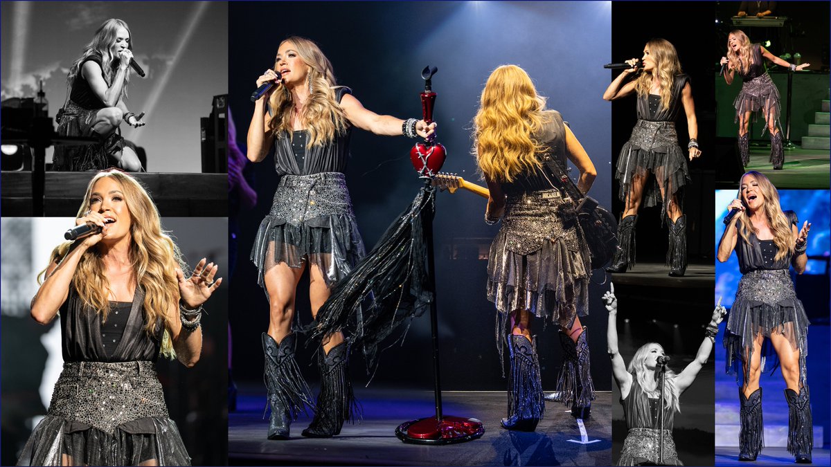 carrieunderwood's tweet photo. Had a wonderful time last night in Thackerville, OK at #LucasOilLive theater! Always great to be back in my home state! ❤️ The crowd was so sweet and fun! Thanks to all who came out! @WinStarWorld 

📸: Dylan Reeves https://t.co/uEO2TqQoIE