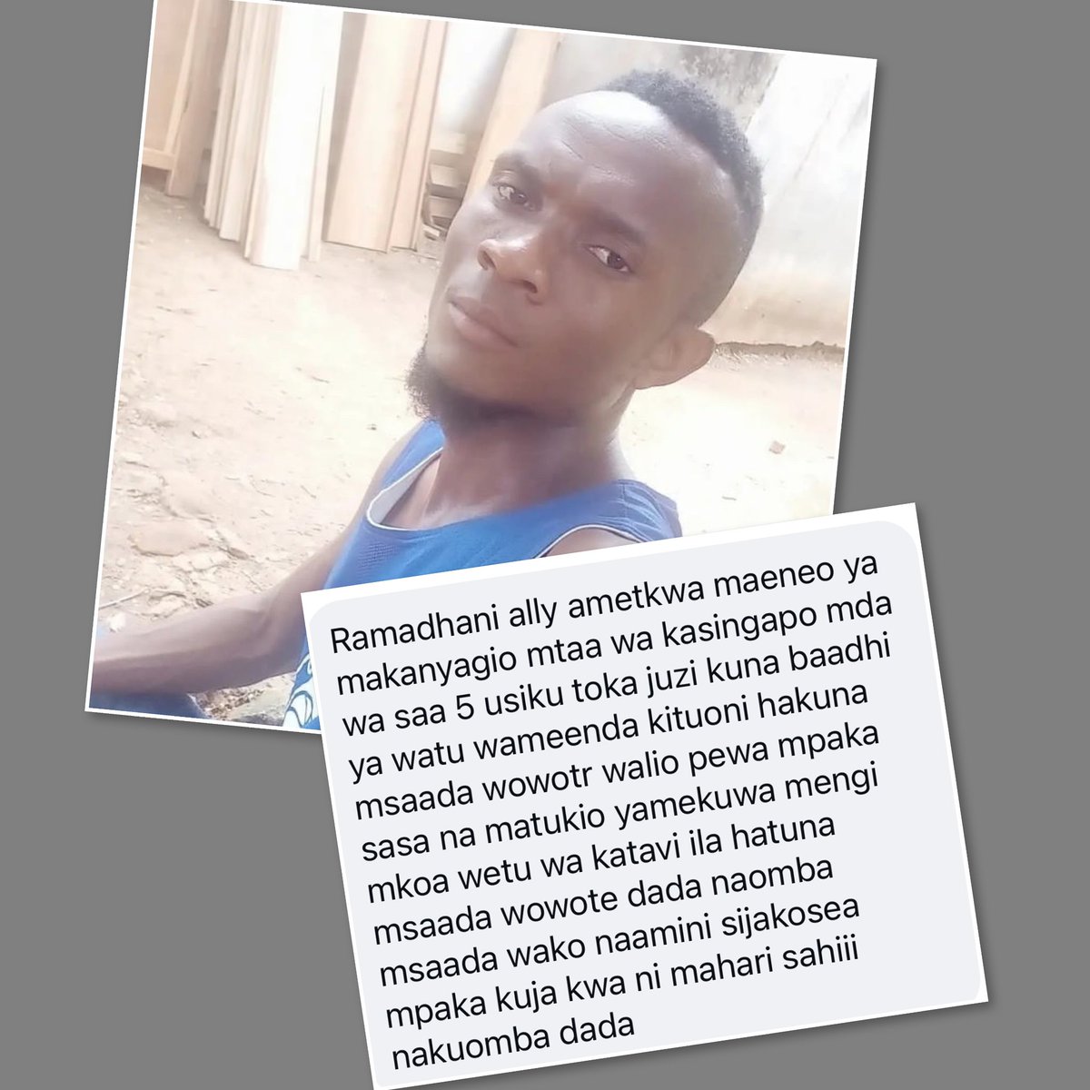 MariaSTsehai's tweet photo. ‼️🚨#EnforcedDisappearance #Tanzania ‼️
Ramadhani Ally was abducted in Katavi region two days ago at night and family is unable to locate him at police stations! More repression and violence from Samia Suluhu and her murderous cabal
#SamiaMustGo 

Nyie @tanpol mkianza kupigwa ban acheni kulialia kama Mafwele! Huu upumbavu wa kuteka watu acheni na mwachueni Ramadhani Ally!
Utekaji sasa basi!