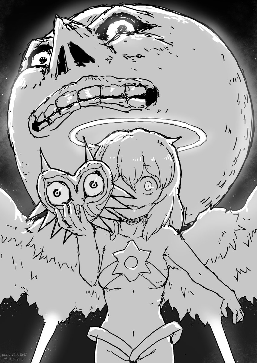 to_kage_p's tweet photo. 変な仮面を拾ったルシフィナさんのらくがき https://t.co/dmJtJV1y0F