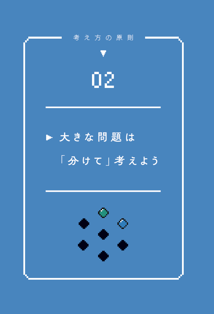 andymochizuki's tweet photo. MOTHERというゲームが大好きで、そこでは主人公のネスが冒険で成長する中でお宝（メロディの断片）を集めるのですが、今回の本はそのオマージュをさせていただいています。
「エイトメロディーズ」もとい、ロジカルシンキングの「セブンジュエルズ」です

５つめ以降は↓ https://t.co/yiE0bq7rbd