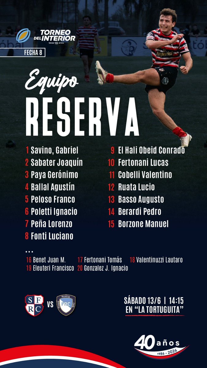 santaferugby_'s tweet photo. Nueva jornada del TRL 2026. Hoy visitamos al remero en Paraná. Estos son los equipos para enfrentar a @RowingRugby #VamosSanta https://t.co/UR2fXtWkyy
