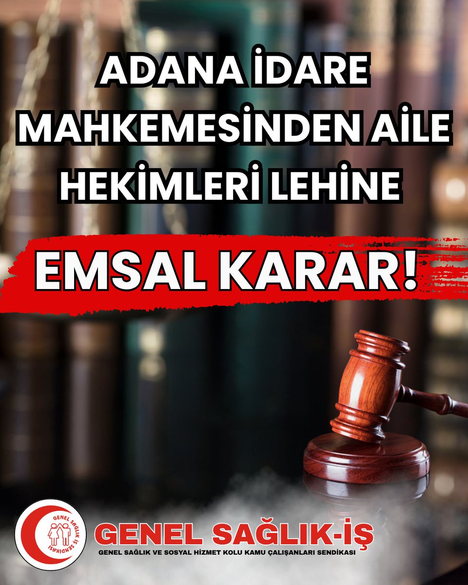 genelsaglikis's tweet photo. ADANA İDARE MAHKEMESİ’NDEN AİLE HEKİMLERİ LEHİNE EMSAL KARAR: 2700 NÜFUS GÜVENCESİ KÂĞIT ÜZERİNDE BIRAKILAMAZ!

"...Hukuka aykırı olduğu saptanılan dava konusu işlem nedeniyle, davacının yoksun kaldığı parasal hakların da Anayasanın 125. maddesi uyarınca davalı idare tarafından davacıya başvuru tarihinden itibaren yasal faiziyle birlikte ödenmesi gerekmektedir.” denilerek, İPTAL VE MAHRUM KALINAN HAK EDİŞLERİN YASAL FAİZİYLE BİRLİKTE ÖDENMESİ YÖNÜNDE KARAR VERİLMİŞTİR..."
https://t.co/3aQUIB6ZgE

@AdanaGsi  #Adana