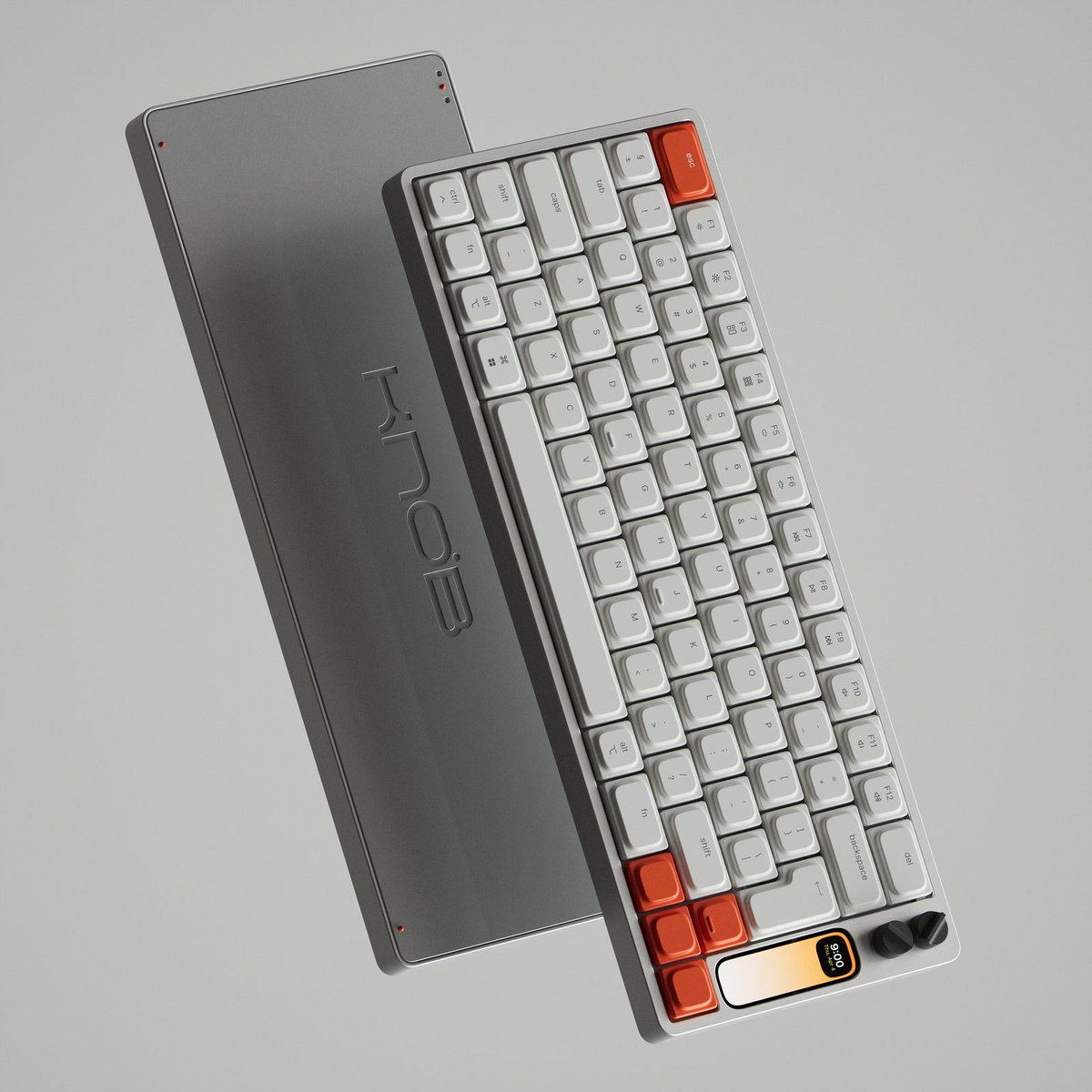 wired_jp's tweet photo. Knobはアップルの「Magic Keyboard」より少し大きいサイズ。筐体には1枚のアルミ板から削り出された継ぎ目のないアルミニウム製ユニボディを採用している。（アーカイブ記事） https://t.co/4Wnve2ktkB