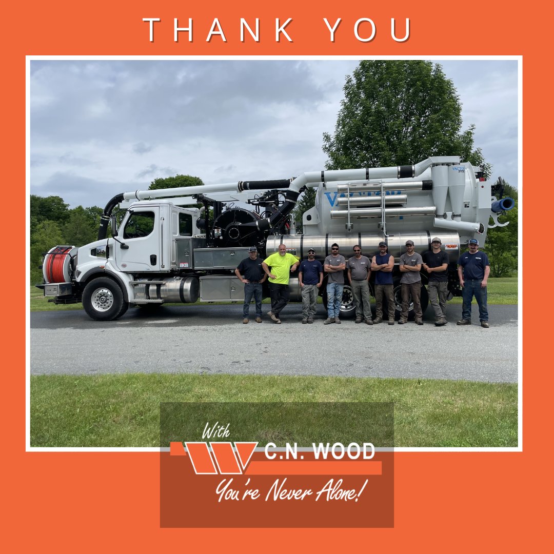 CNWoodCo's tweet photo. 🚛✨ Delivery Day in Newport, VT!
Congratulations on your new Vactor 2100i and thank you for your continued partnership.
Shoutout to Kevin Johnson, Dave Bryant & Chris Kokosa for providing hands-on operator training. 💪
#CNWood #Vactor #PublicWorks 🚧 https://t.co/umdHuU6EUE