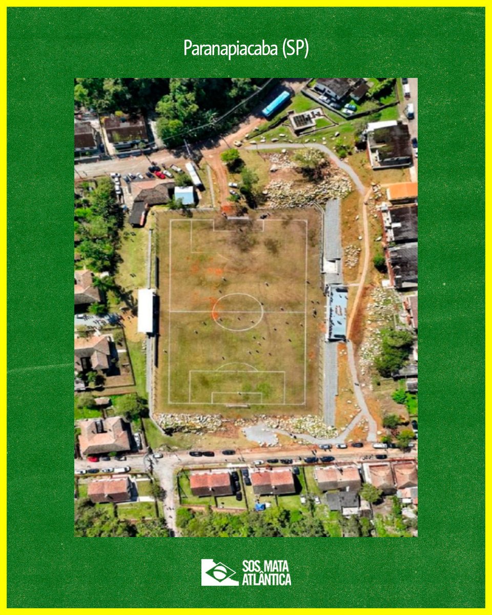sosma's tweet photo. Antes dos grandes estádios, o futebol brasileiro nasceu na Mata Atlântica. Em Paranapiacaba (SP), o antigo campo do Serrano Athletic Club revela como natureza, ferrovia e cultura se entrelaçam na história do país. Preservar é também manter memória viva. https://t.co/YYTEQSBloR