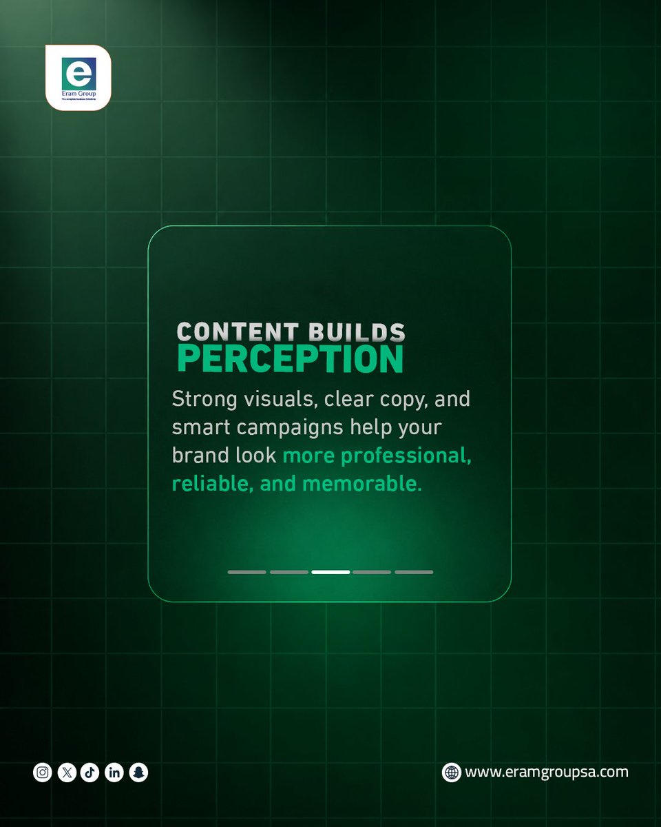 eramgroup_sa's tweet photo. Social media is where brands build trust, shape perception, and stay connected with their audience. 🎯

With the right strategy and content, visibility becomes growth.

Build a stronger digital presence with Eram Group. https://t.co/HYg9Rc0TOV