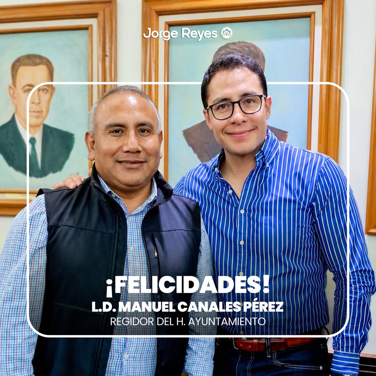 JorgeAlbertoR_'s tweet photo. ¡Regidor Manuel Canales, feliz cumpleaños! 🎉

Que sea un gran día para festejar junto a tu familia y que la vida te siga llenando de salud, paz y bendiciones. ¡Fuerte abrazo! 🫂 https://t.co/QEFzfph86f