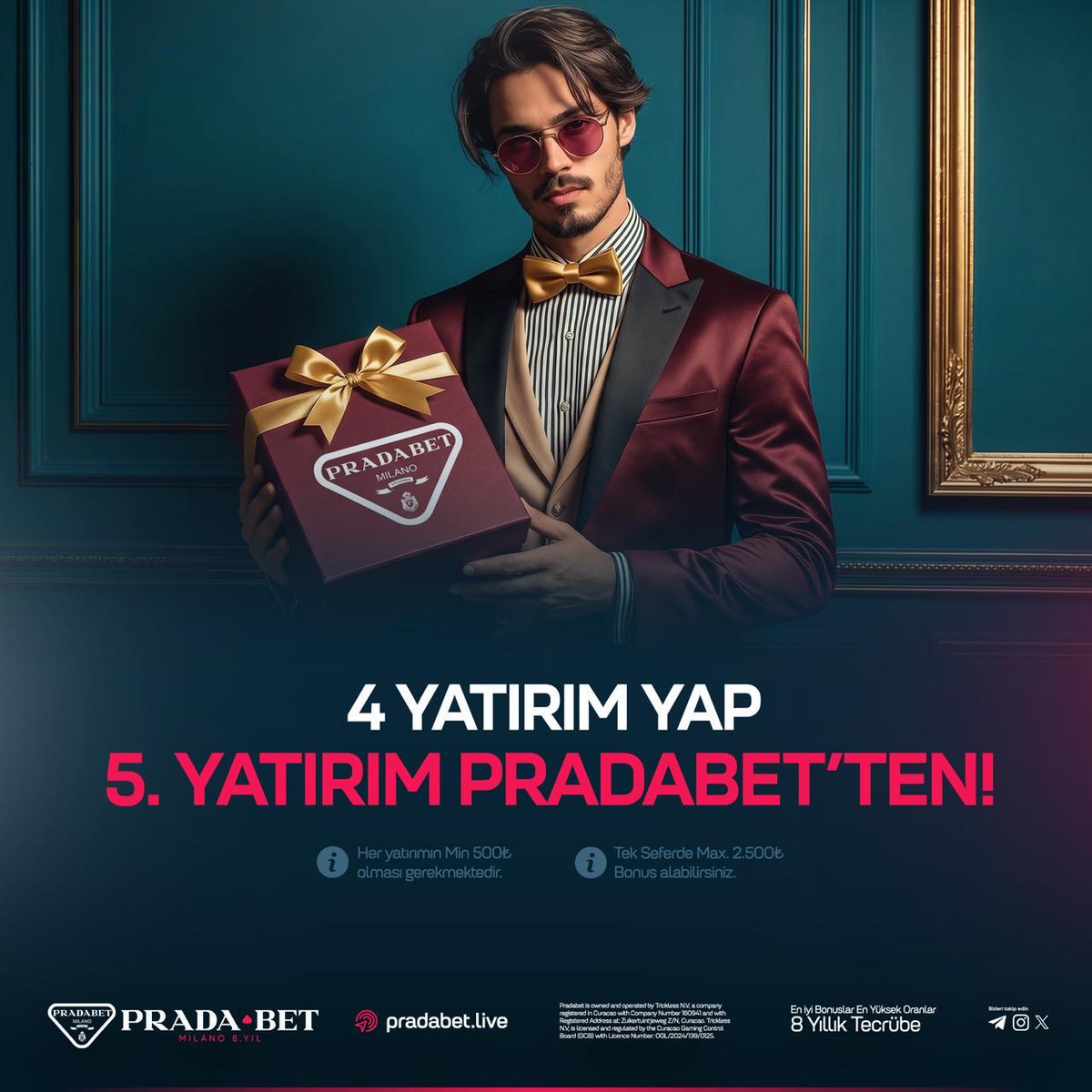 pradaexclusive1's tweet photo. ❤️ 4 Yatırana 1 Hediye! 8 Yıllık Tecrübe, Kesintisiz Kazanç!

PradaBet ile kazancınızı katlamaya hazır mısınız? Şıklığın ve kalitenin buluştuğu dünyamızda, sadakatinizi ödüllendiriyoruz!

🍀 Efsane Kampanya: 4 yatırımınıza bizden tam 1 yatırım hediye! https://t.co/34x0cwfJx8