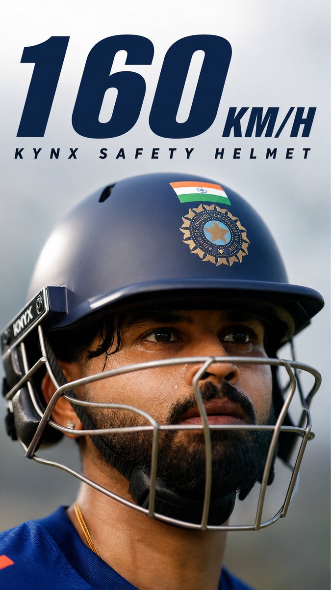 JaldiNews9's tweet photo. Dharamsala में मैच से पहले Shreyas Iyer ने सबको चौंका दिया!
KYNX safety helmet सोशल मीडिया पर वायरल है।
क्यों? क्योंकि high-speed protection अब luxury नहीं, necessity है
Smart safety खिलाड़ियों को ज्यादा confidence देती है।
Fans को इसका classic 2000s cricket vibe भी पसंद आ रहा है https://t.co/s8dD35HqMX