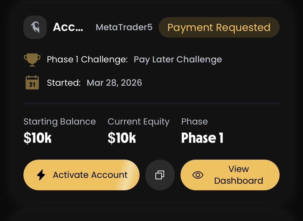 digi_03's tweet photo. π
Day 12
Dear sir @Techriztm
Your boy is here asking for the activation fee for my $10,000 Prop Firm Pay-Later Challenge account. π₯Ί
Please look my side too and help me make this dream a reality. π₯Ήπ€²
#Day12 #PropFirmChallenge #ForexTrader #ActivationFeeChallenge https://t.co/Gqd97wX6sB