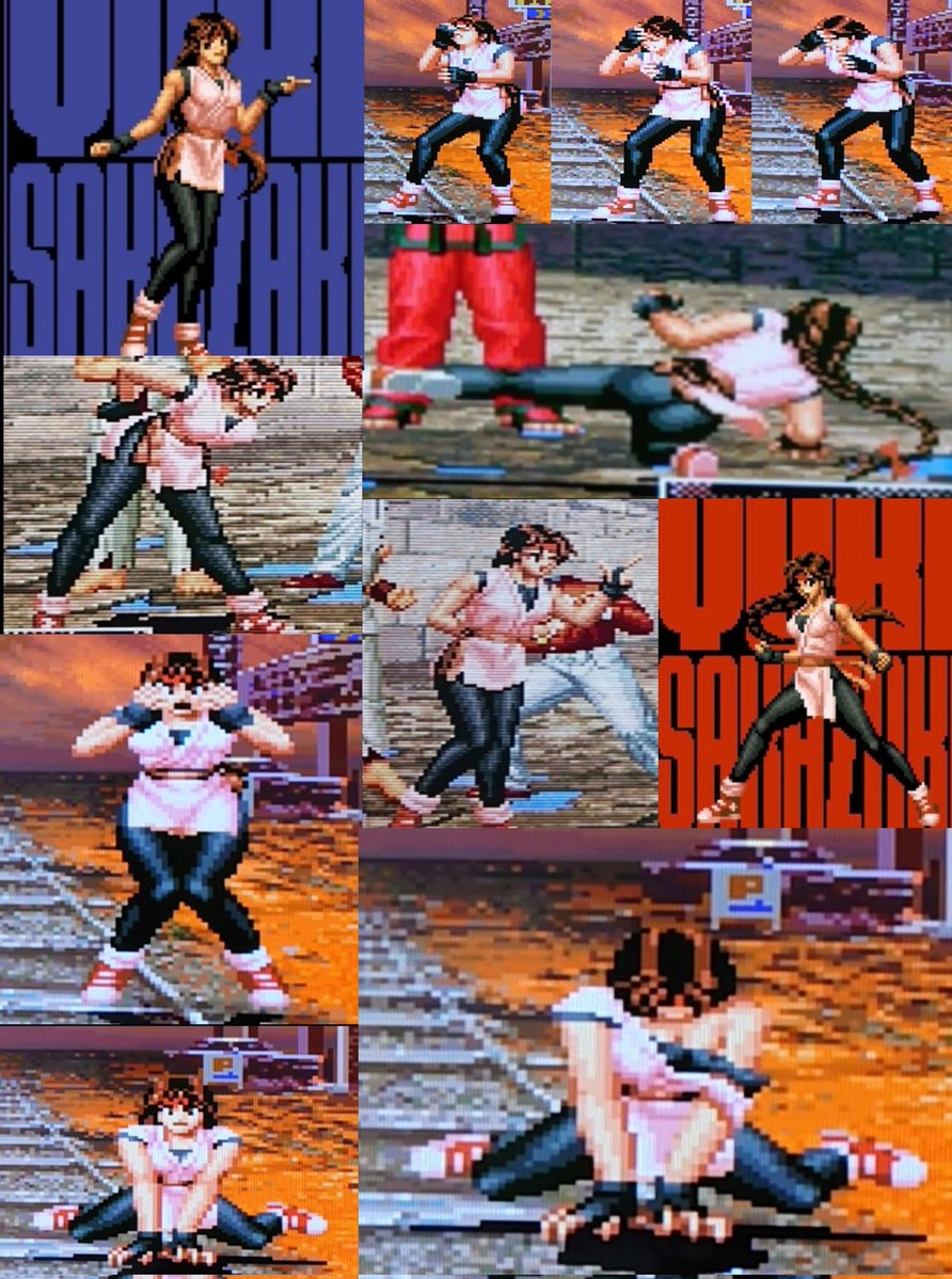wasabitaishi's tweet photo. ユリ・サカザキ(KOF96 2Pカラー)
蹴りによりタイツ美脚がこれでもかと顕著になっている素晴らしき眼福絵

ピンク道着＋黒タイツ
個人的にユリ・サカザキ至高のカラー
(記憶が正しければ)KOF96限定カラーなのが惜しい https://t.co/HZSuECJ8de