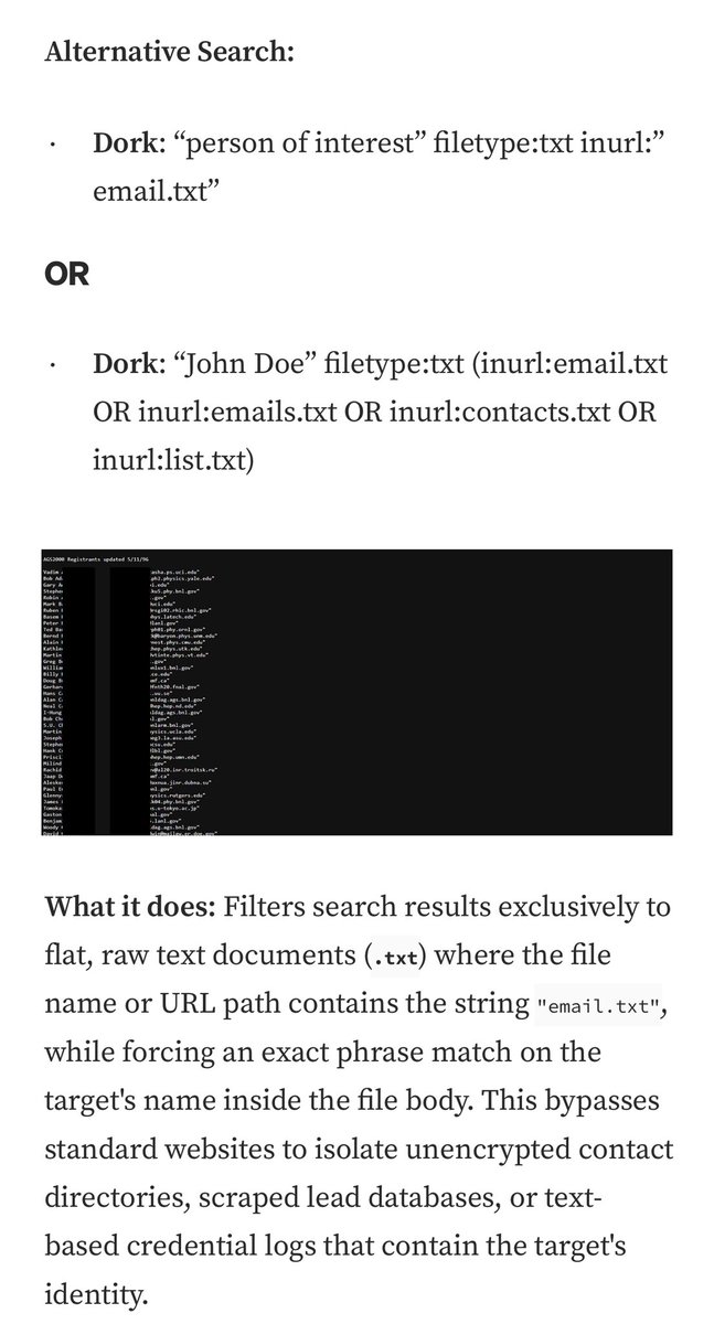 d4rk_intel's tweet photo. The Art Of The Query: Advanced Google Dorking Matrices for OSINT Investigators

In my latest article - “Art Of The Query”, I break down the exact advanced multi-operator matrices used by top OSINT analysts for proactive threat hunting and perimeter defense.

#OSINT #Cybersecurity https://t.co/UutB54BHwl