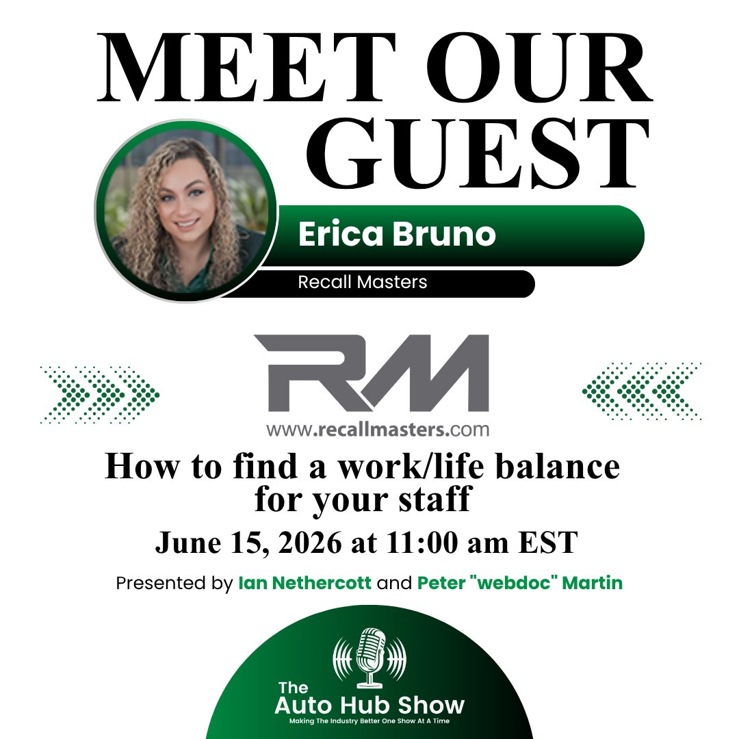 cactussky's tweet photo. Meet Our Guest Expert: Erica Bruno
Is Work/Life Balance Possible In Automotive?
June 15, 2026
11:00 AM EST
Register FREE:
https://t.co/U6v3VmCIey
#AutoHubShow #RecallMasters #AutomotiveLeadership #EmployeeEngagement
#DealershipGrowth #AutomotiveIndustry https://t.co/KLIWBK16Nk