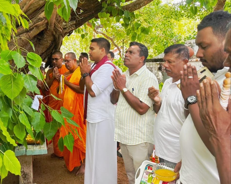 RajapaksaNamal's tweet photo. Today, I called upon and received blessings from Most Ven. Bogaswewe Vipassi Thero of the Habarana Purana Tampita Rajamaha Viharaya.

Believed to trace its origins to the reign of King Vasabha and home to a distinctive Kandyan-era Tampita Viharaya, this historic temple stands as a testament to Sri Lanka’s rich Buddhist heritage and centuries of cultural history.

His longstanding dedication to Buddhism, education, and community service continues to inspire many.