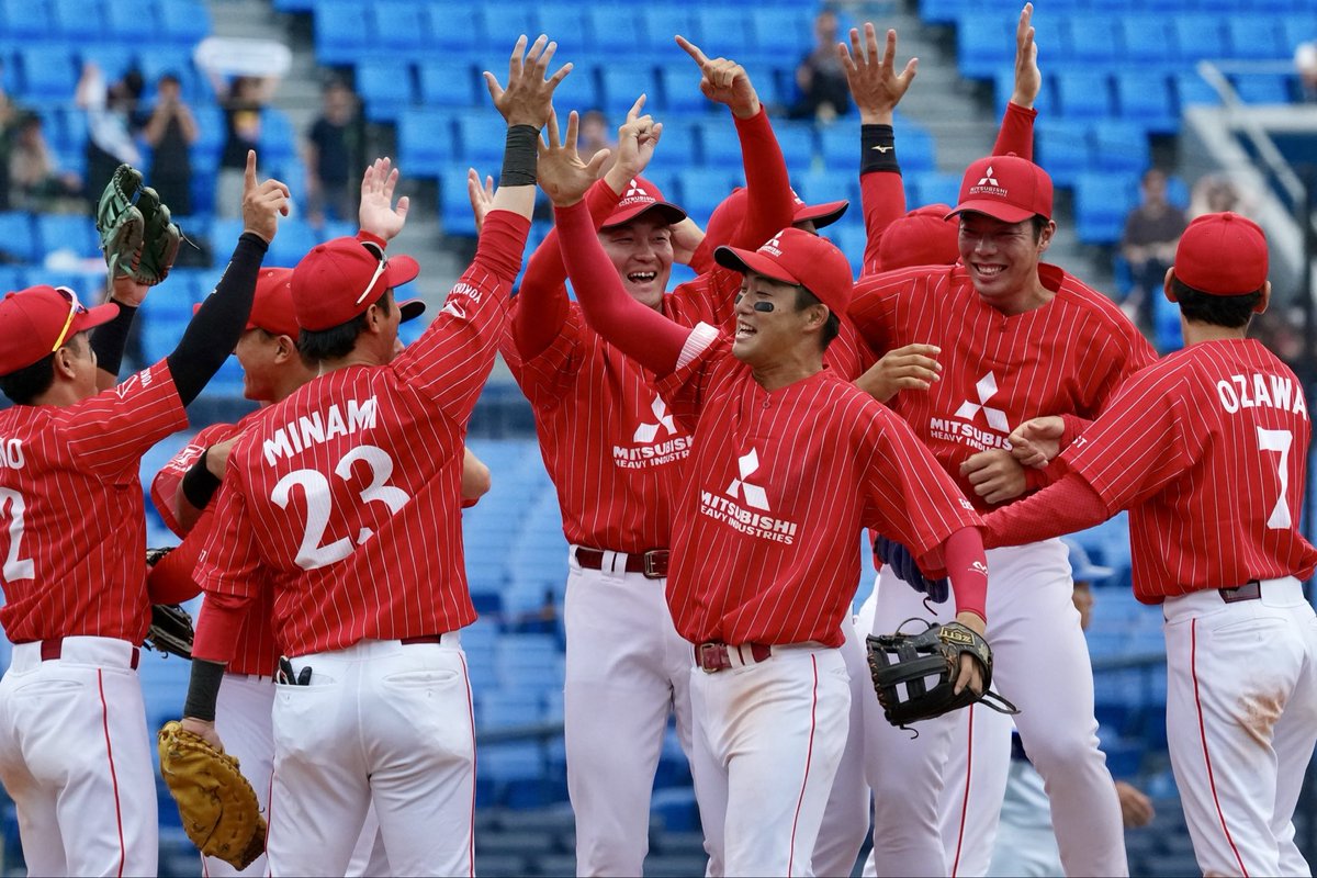mhibaseball's tweet photo. 【三菱重工East】
4年連続16回目の都市対抗出場を決めました🔥
皆さま、ご声援ありがとうございました🙇東京ドームでは日産自動車、ENEOSの分も背負いオール神奈川で戦って参ります🔥
#三菱重工スポーツチャレンジ 
#都市対抗
#オール神奈川 
#西関東予選 https://t.co/k9ZUFZXHE7