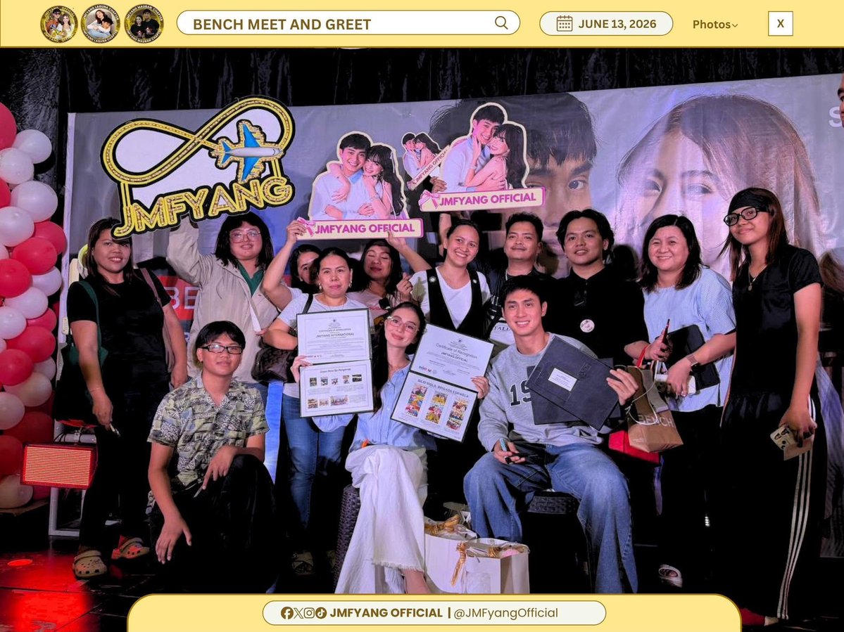 JMFyangOfficial's tweet photo. These photos are extra special to us.   

Seeing Fyang and JM proudly holding and flexing the Certificates of Appreciation awarded to JMFyang Official and JMFyang International for our Brigada Eskwela project is already a heartwarming moment. What made it even more special was that our mains themselves chose to voluntarily show the certificates. 🥹✨

This recognition belongs to every bestie who contributed to the project. We are beyond proud, grateful, and inspired to continue making a difference together. 💛

BENCHxJMFYANG IN LAGUNA