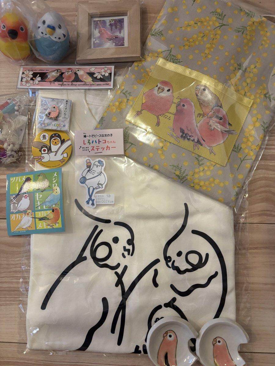 happy_fukuyuki's tweet photo. 今日は小鳥ガーデンへ！
また作品を並べていたら何買ってきたかチェック入りました🤭
暑くて疲れたので地下2階でビールセット🍺
#小鳥ガーデン
#アキクサインコ https://t.co/OzOB6h5sms